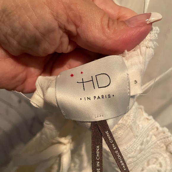 Anthropologie HD In Paris White Crochet Halter Maxi Dress - Picture 7 of 7